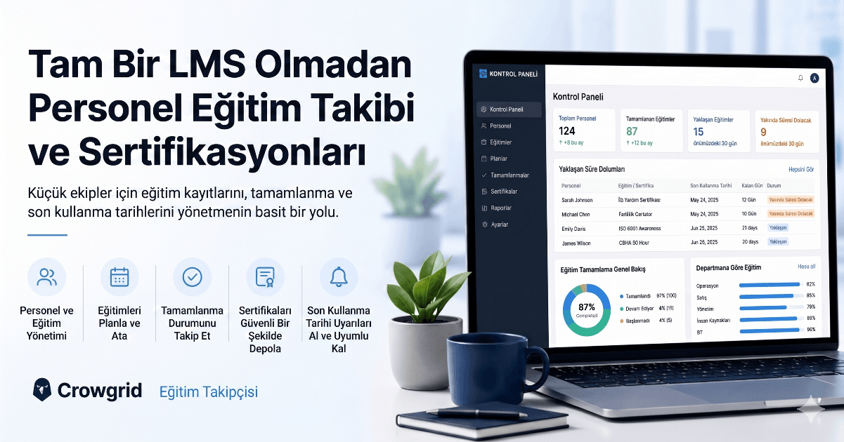 Küçük Ekipler LMS Olmadan Çalışan Sertifikalarını Nasıl Takip Eder?