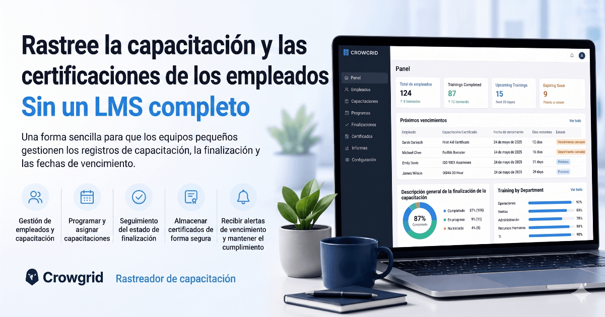 Cómo los Equipos Pequeños Pueden Controlar las Certificaciones de Empleados sin un LMS