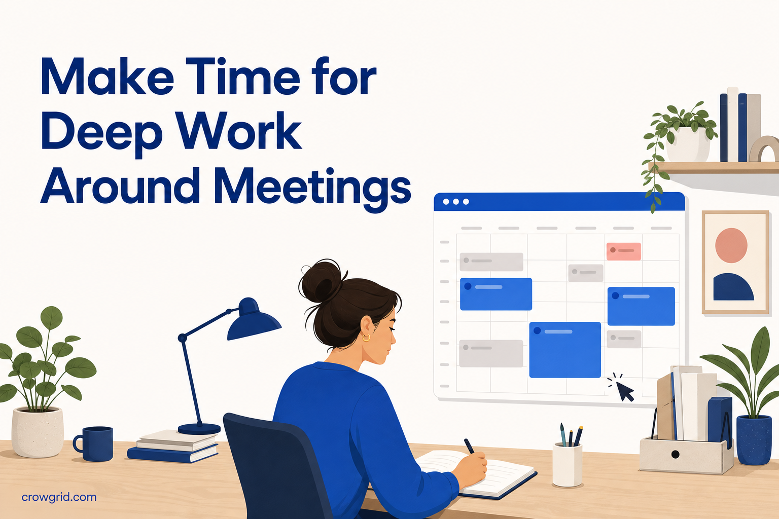 Haz sitio al trabajo profundo entre reuniones